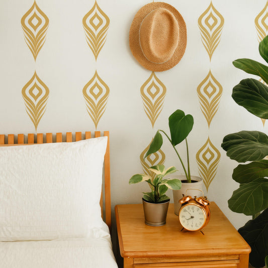 Feather Wall Decals Set of 30 or installed on a styled wall