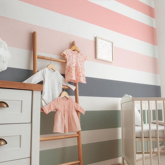 Stripe Wall Decals Set of installed on a styled wall