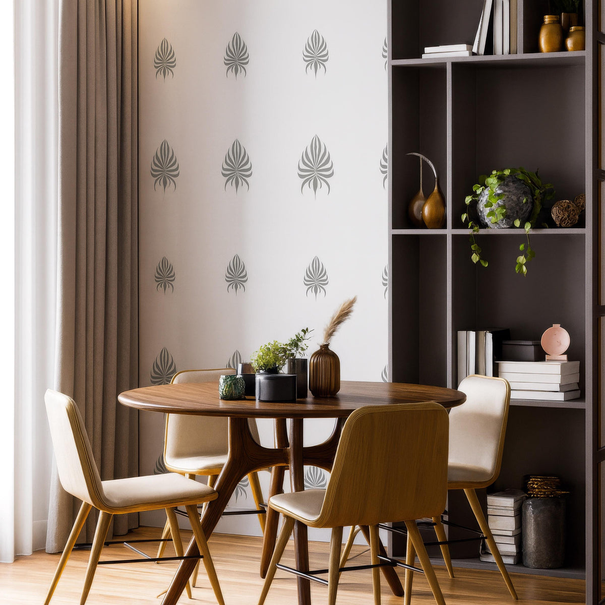 Palm Leaf Wall Decals Set of 60 or arranged on a feature wall
