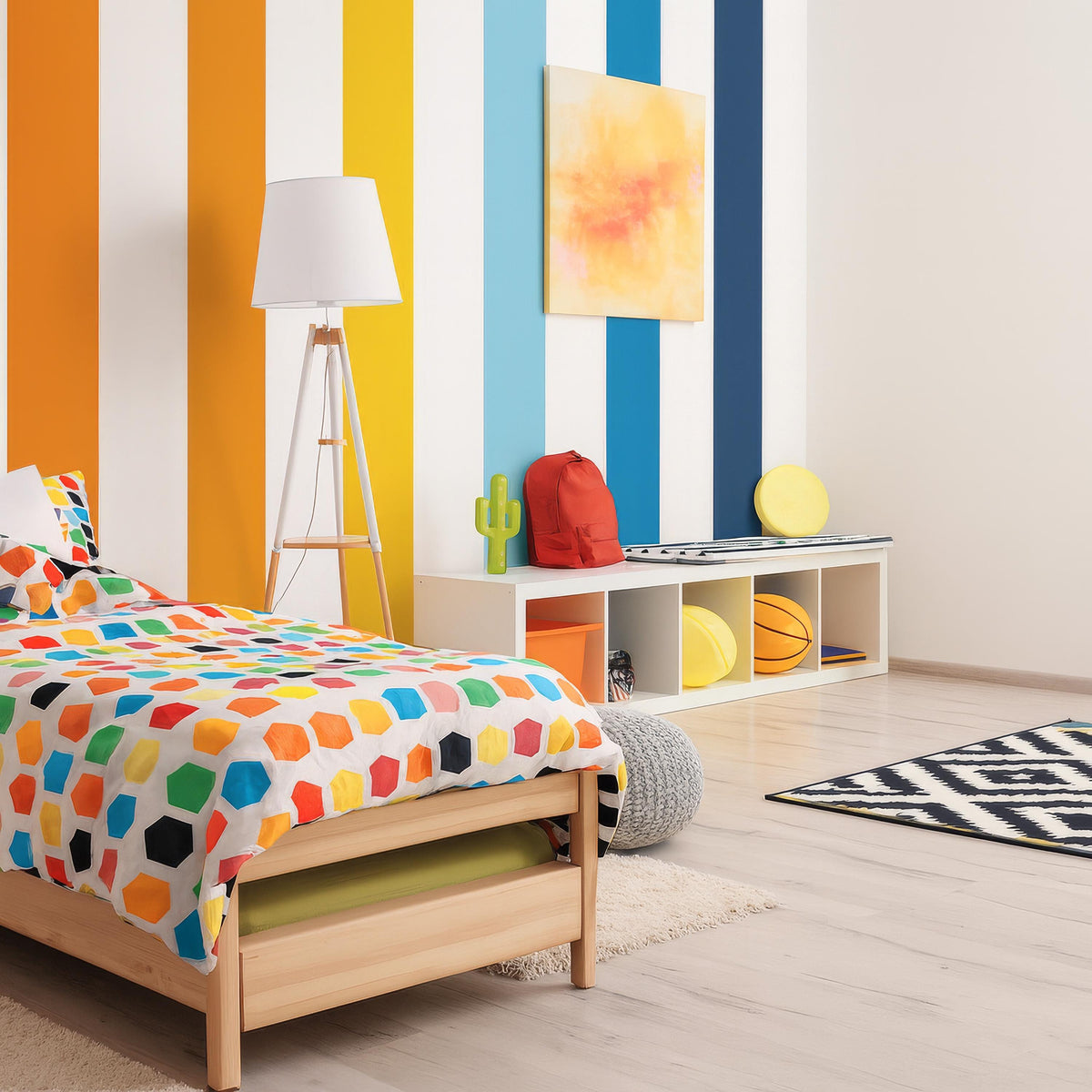 Stripe Wall Decals Set of styled in a room setting