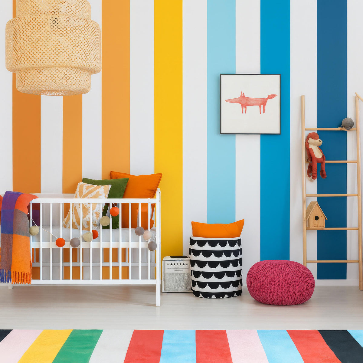 Stripe Wall Decals Set of decal sheet flat-lay