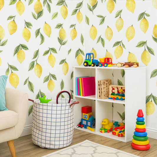 Lemon Wall Decals Set of installed on a styled wall