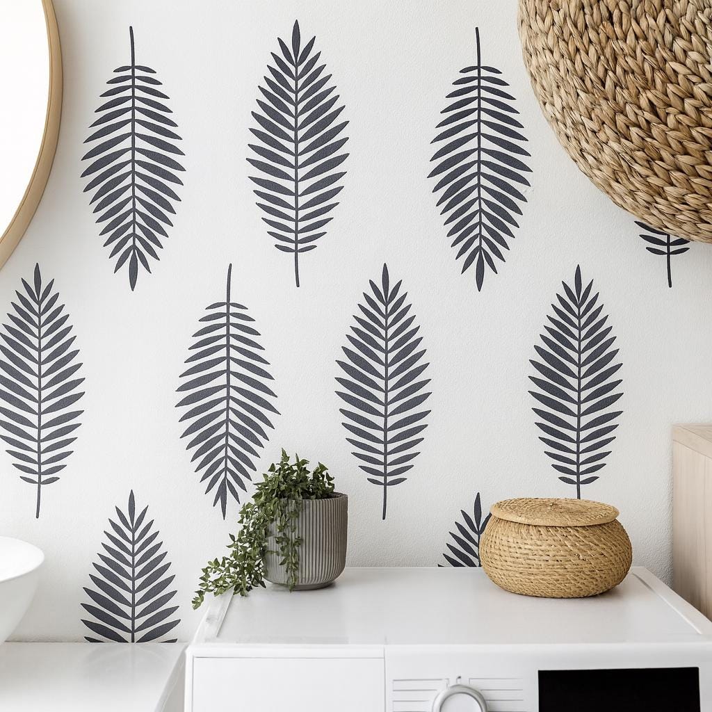 Leaf Wall Decals Set of 24 or decal sheet flat-lay
