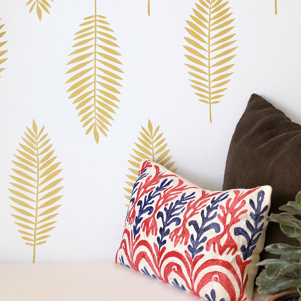 Leaf Wall Decals Set of 24 or installed on a styled wall
