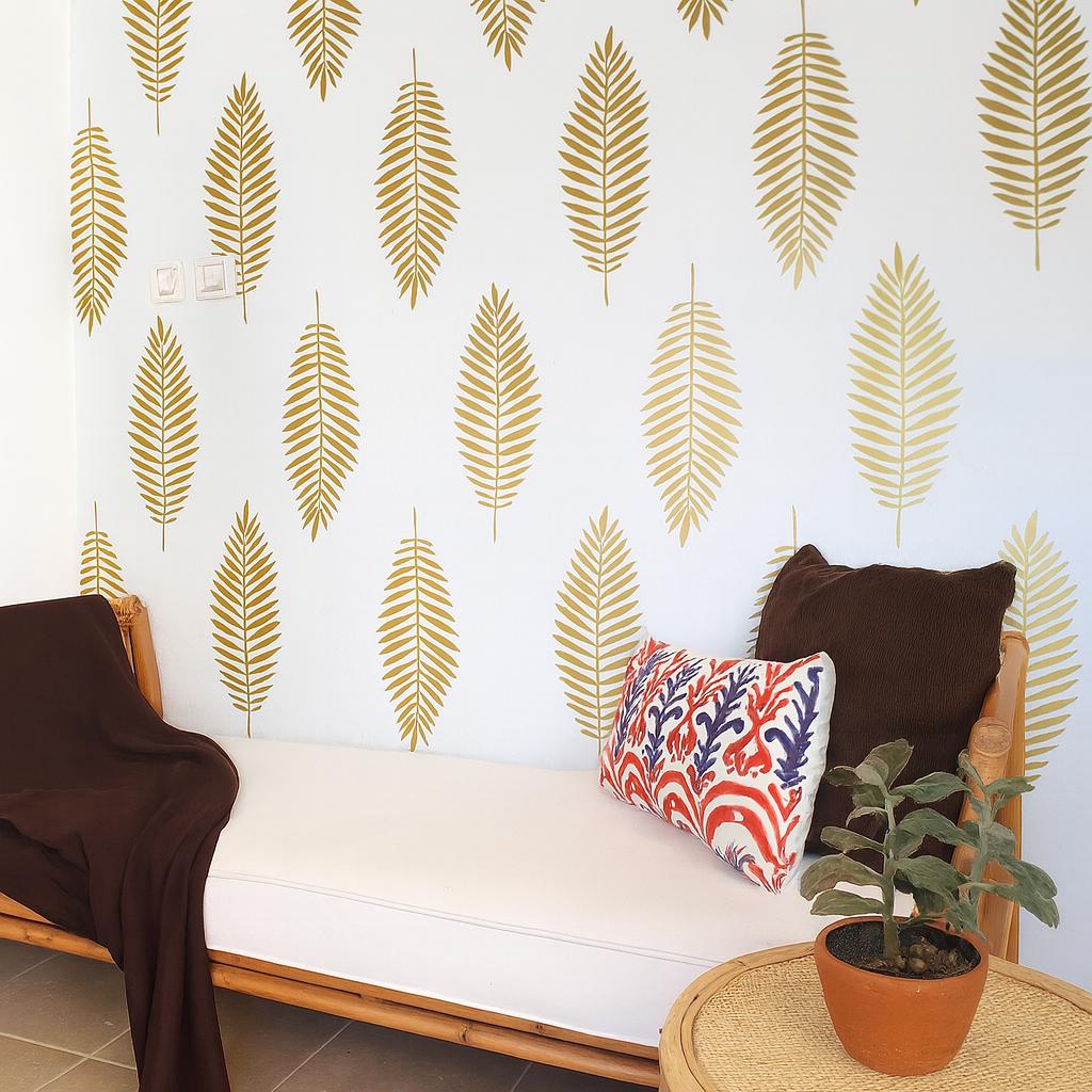 Leaf Wall Decals Set of 24 or shown in a home interior