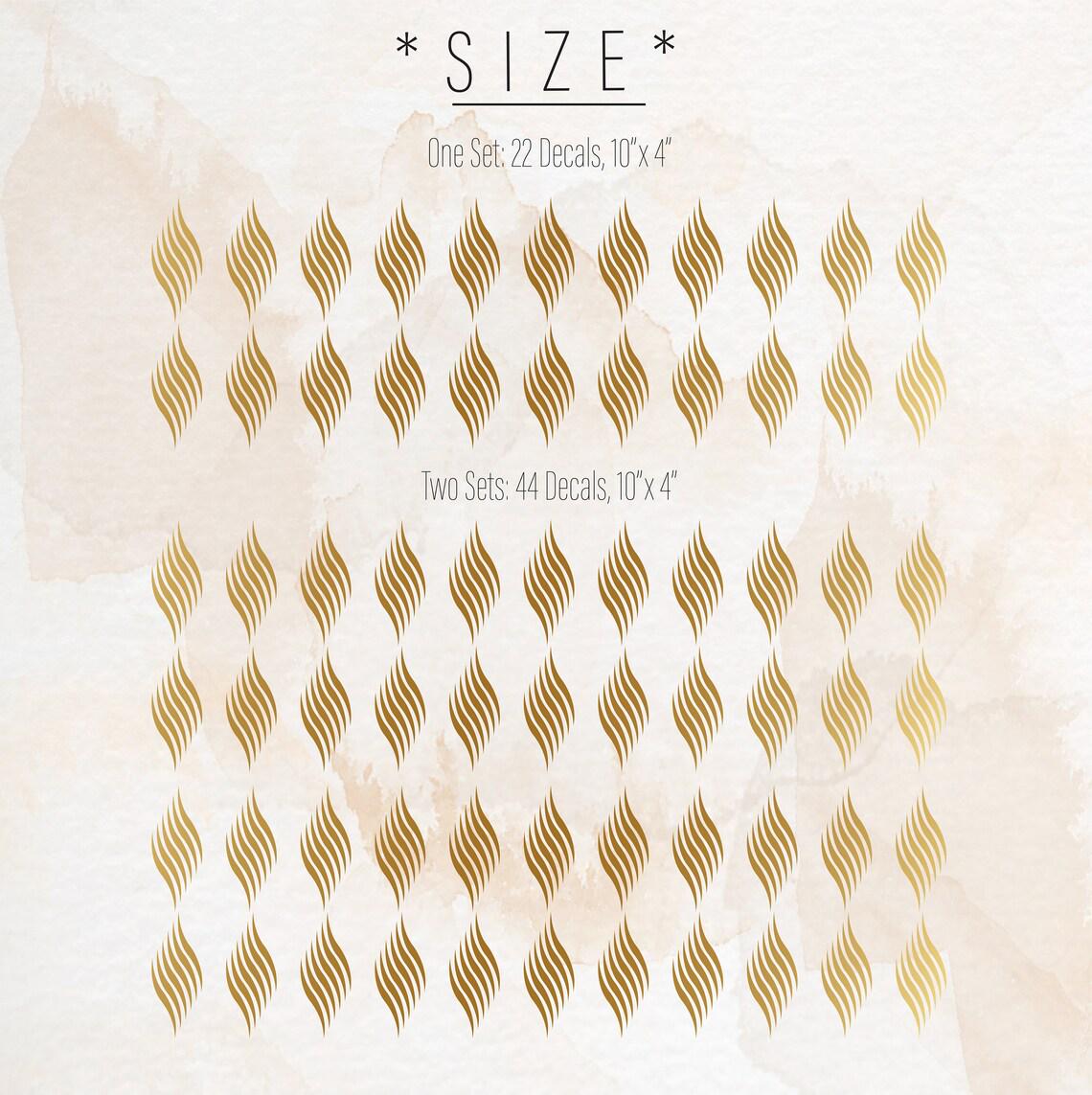 Boho Wall Decals Set of 22 or size reference on a wall
