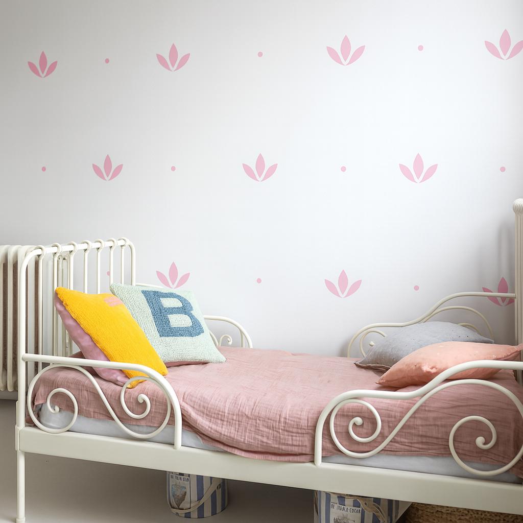 Lotus Wall Decals Set of 44 with 88 Dots or 88 with 176 Dots decal sheet flat-lay