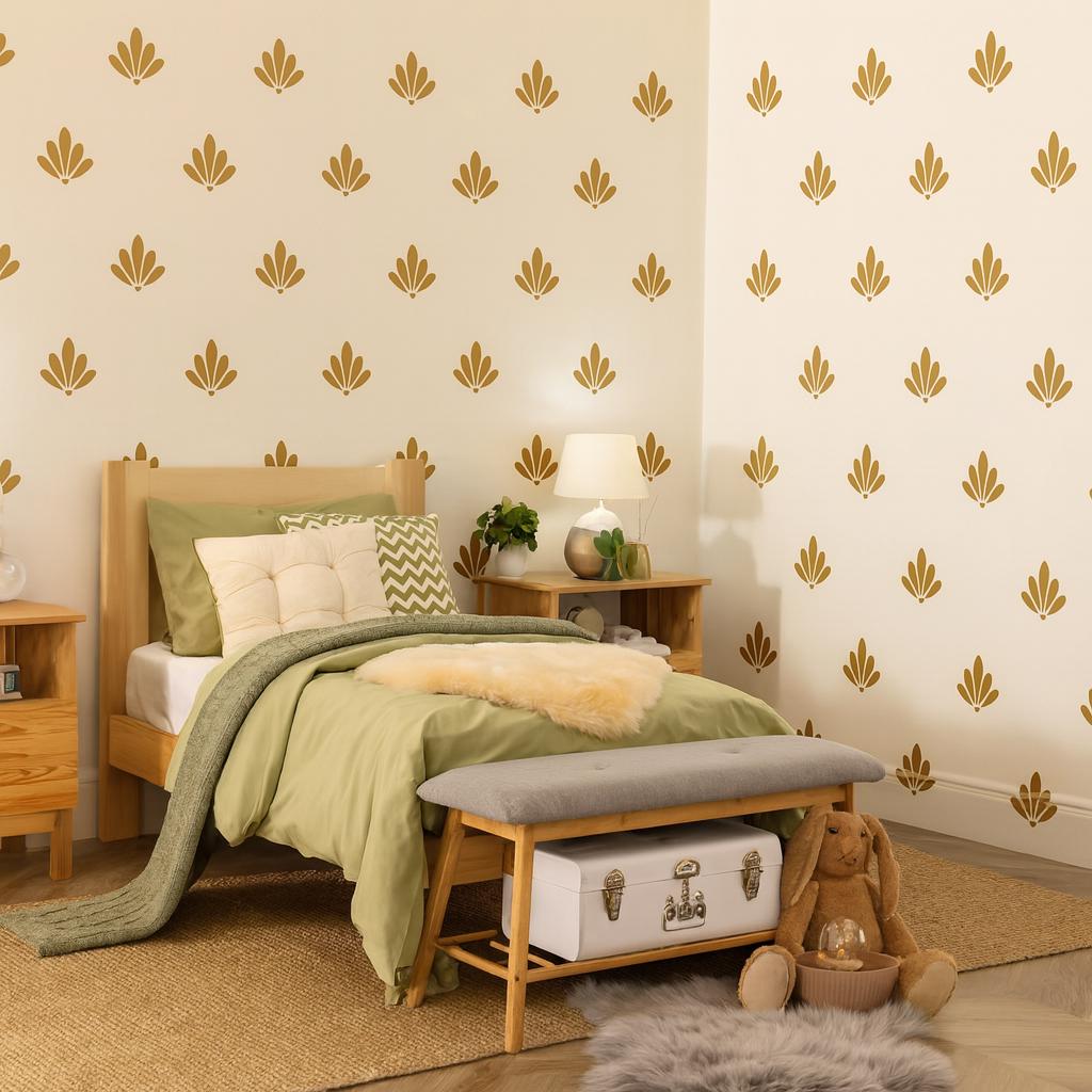 Boho Wall Decals Set of 36 or shown in a home interior
