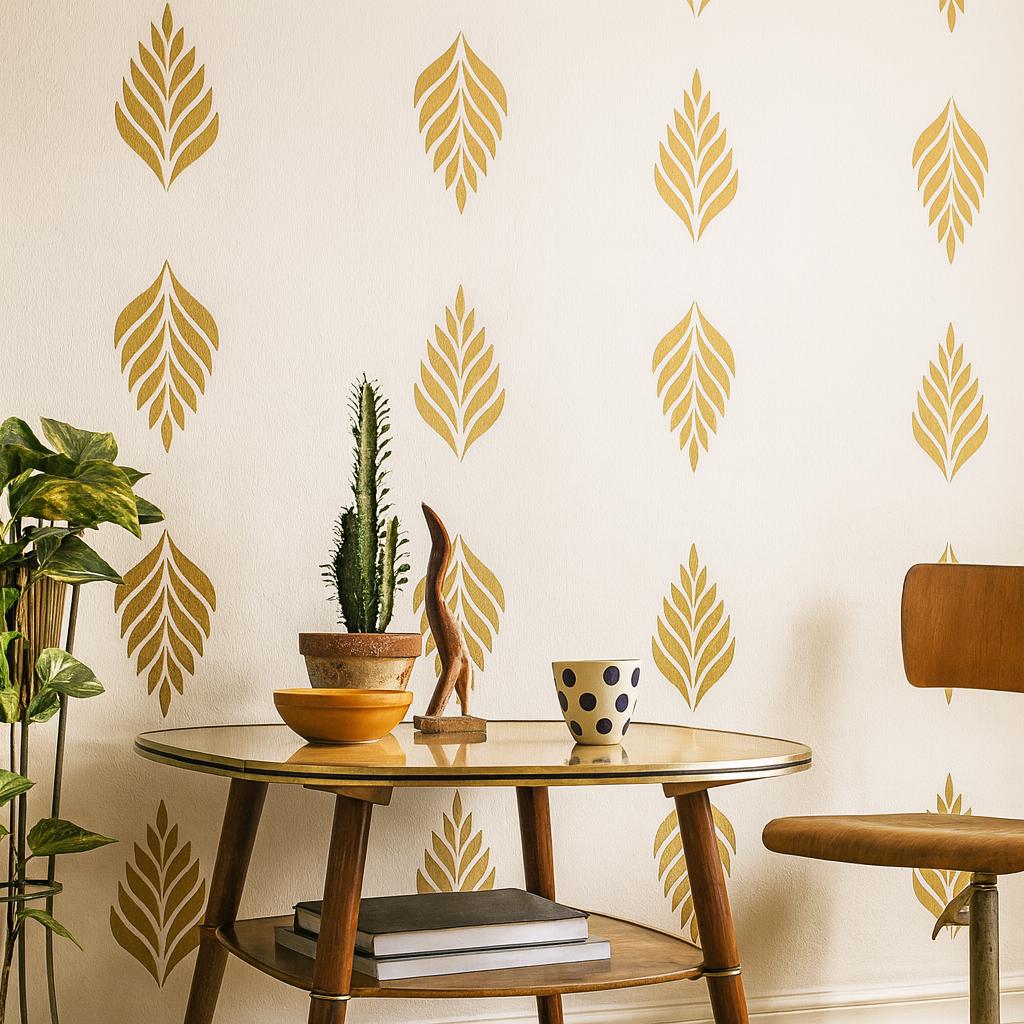 Leaf Wall Decals Set of 33 or arranged on a feature wall