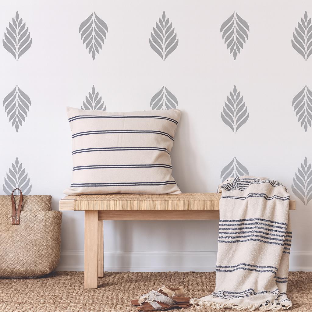 Leaf Wall Decals Set of 33 or displayed in a styled space