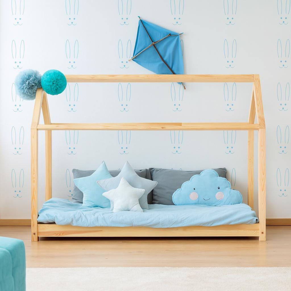 Bunny Wall Decals Set of 24 or decal sheet flat-lay