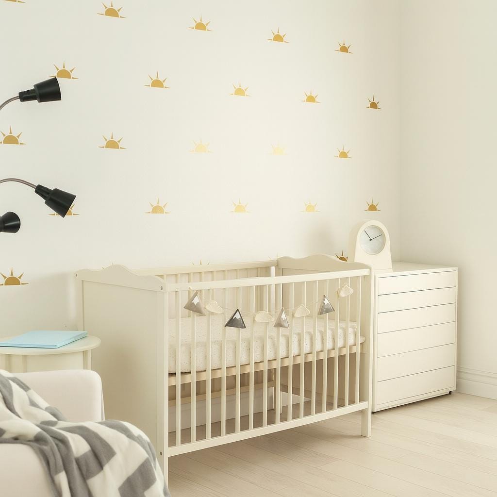 Sun Wall Decals Set of 66 or displayed in a styled space