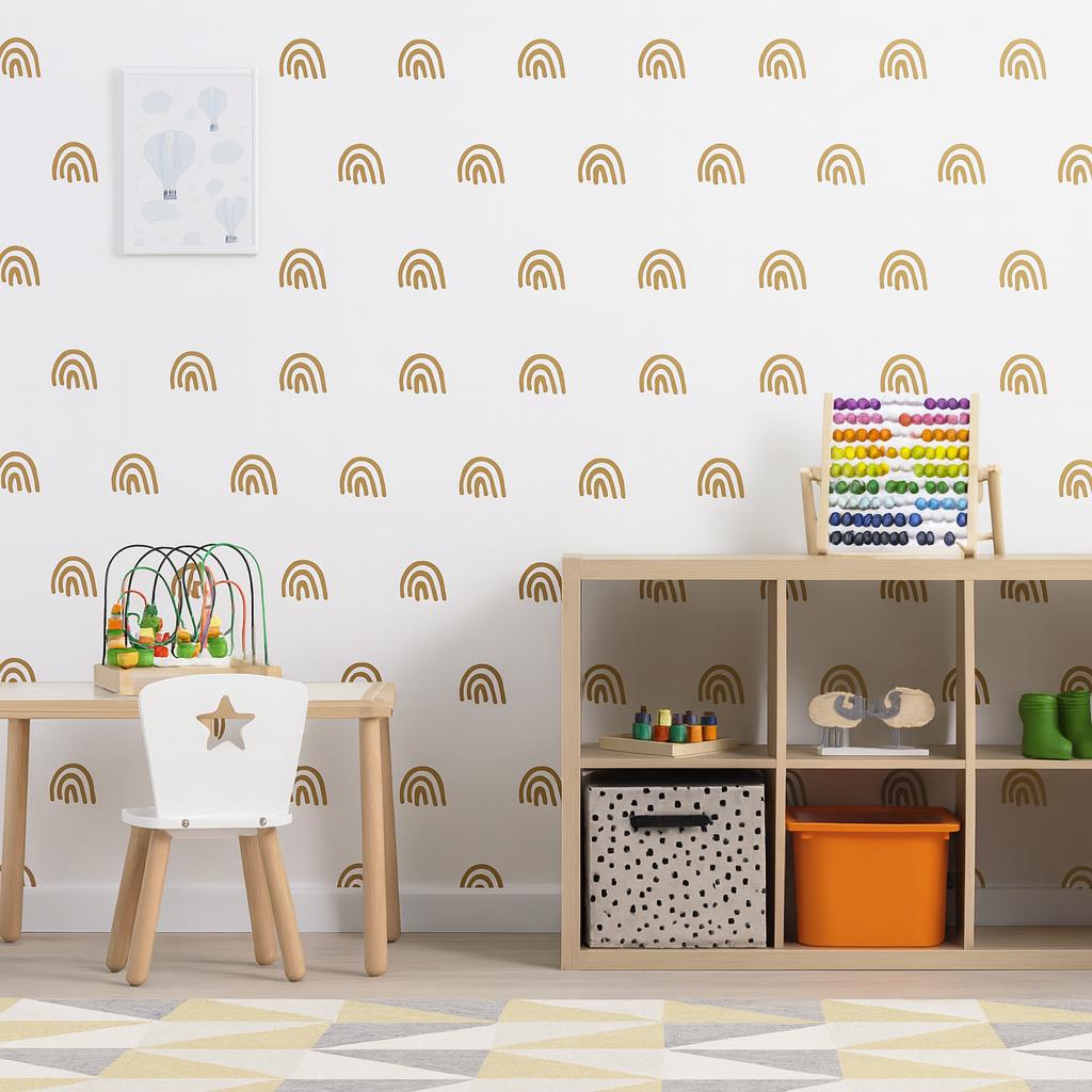 Rainbow Wall Decals Set of 88 or arranged on a feature wall