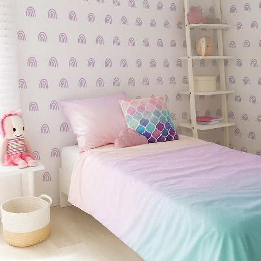 Rainbow Wall Decals Set of 88 or installed on a styled wall