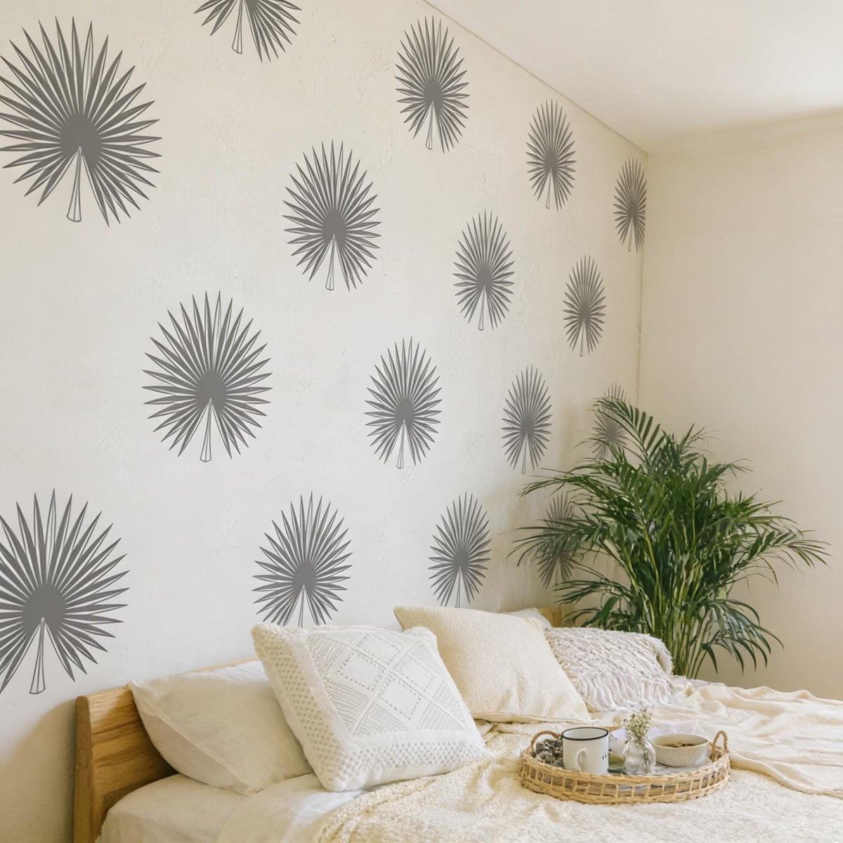 Palm Leaf Wall Decal Set decal sheet flat-lay