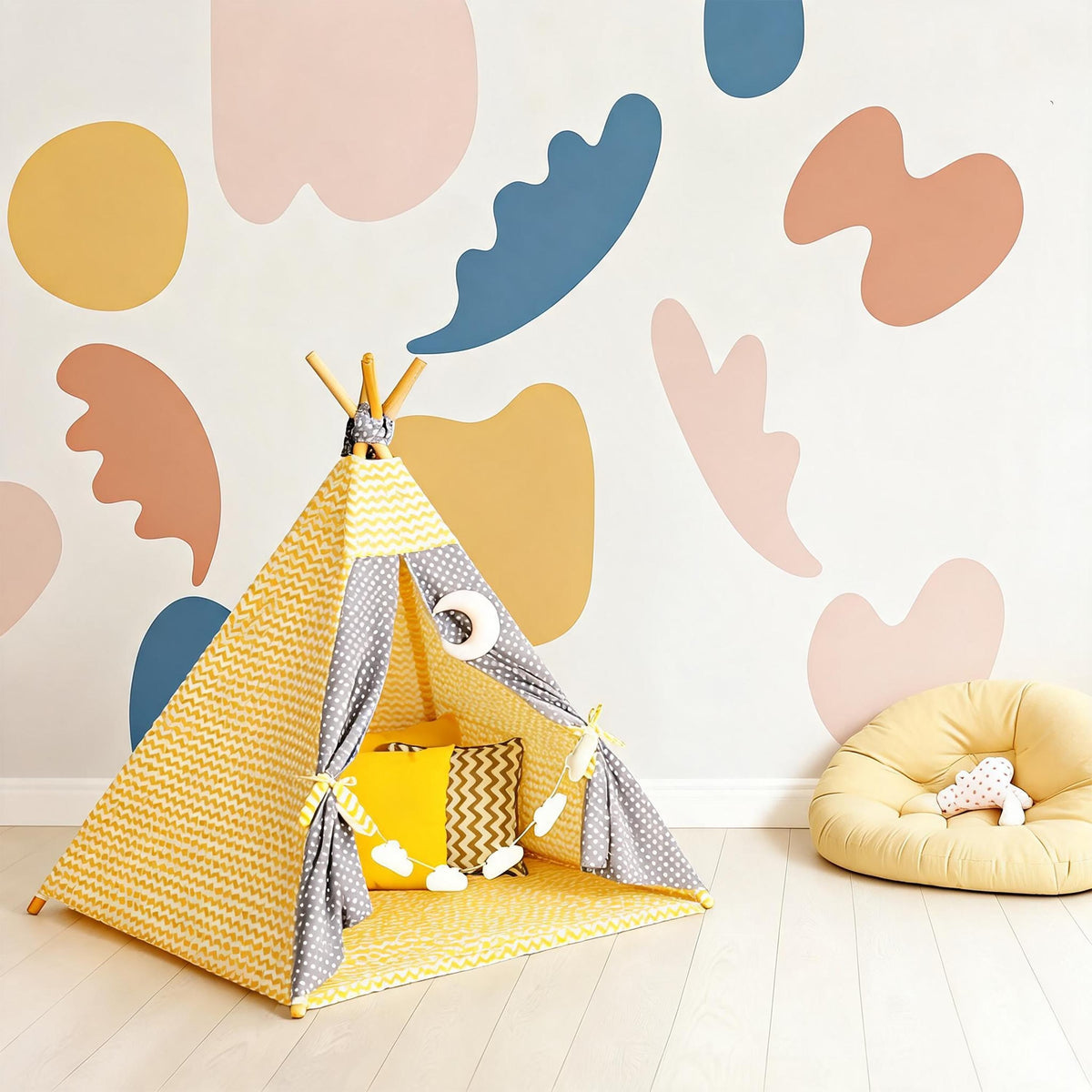 Abstract Wall Decals styled in a room setting