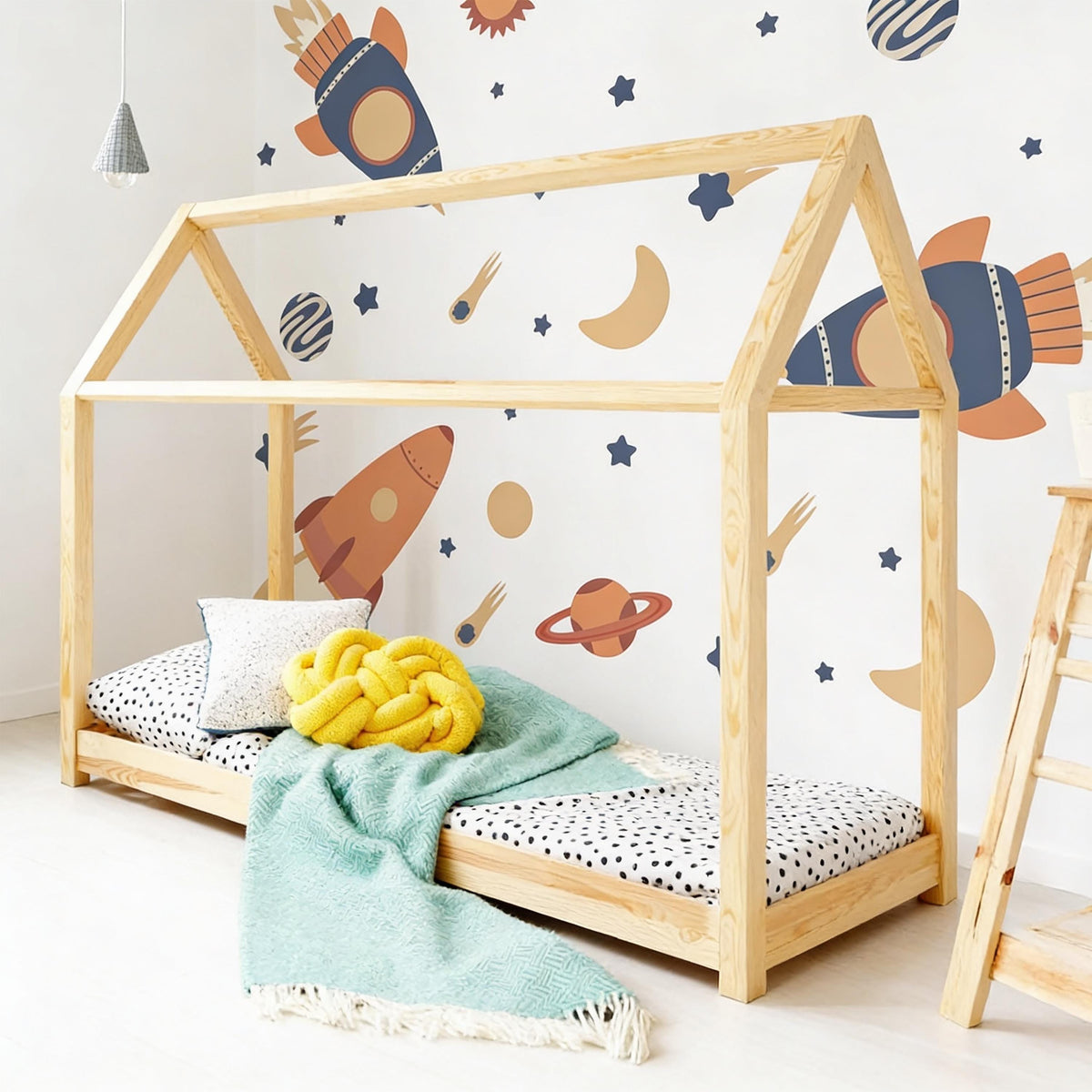 Space Wall Decals styled in a room setting