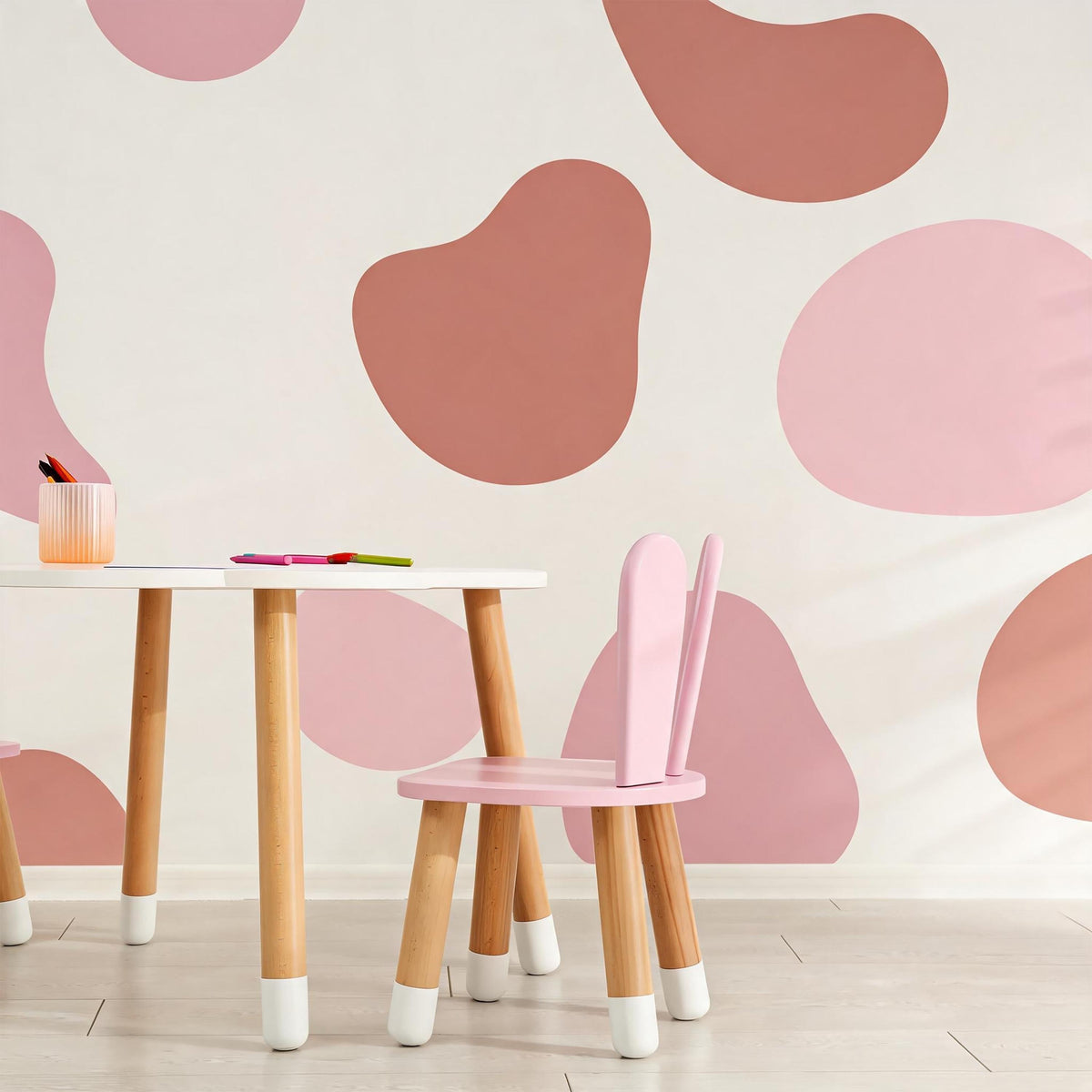 Abstract Wall Decals Set size reference on a wall