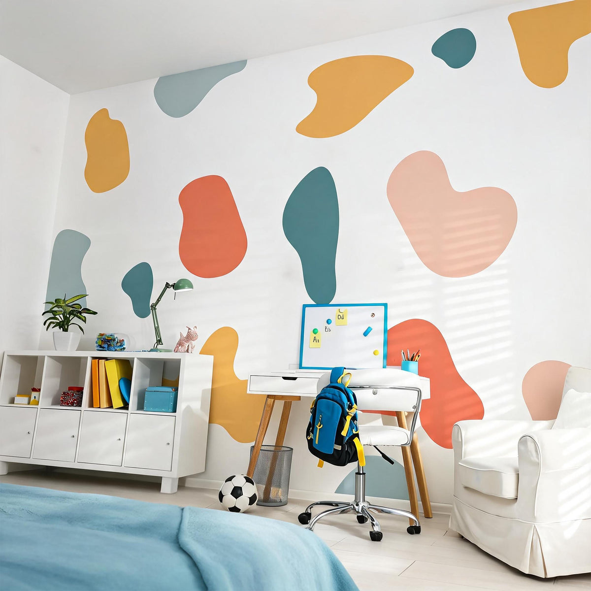 Abstract Shape Wall Decals Vinyl shown in a home interior