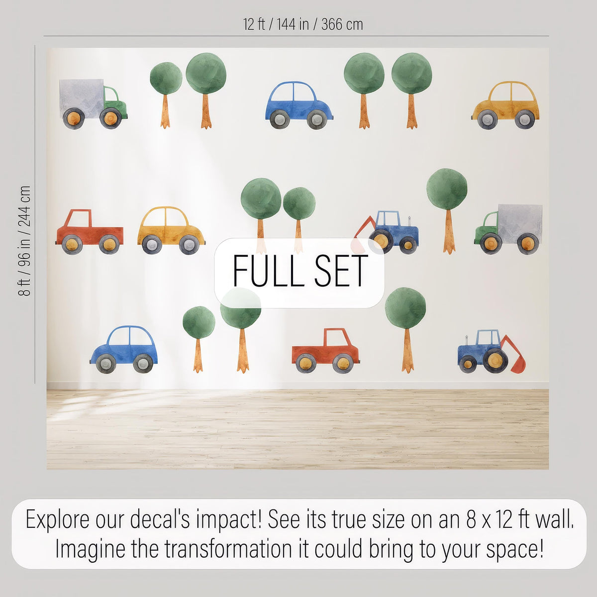 Vehicle Wall Decals Vinyl close-up styled detail