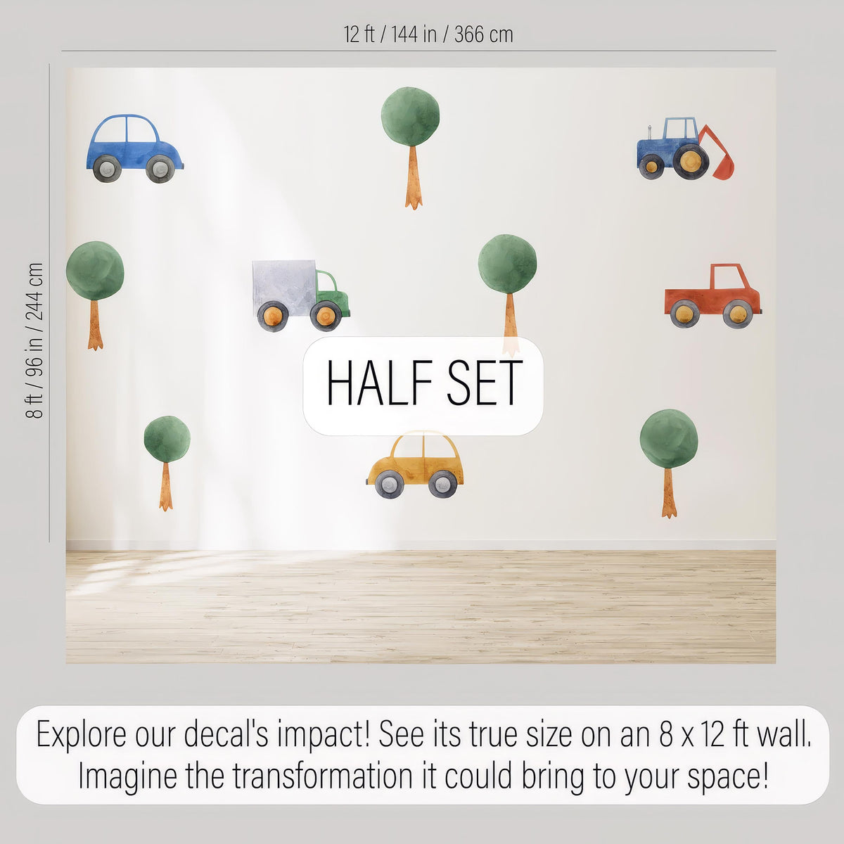 Close-up detail of vehicle wall decals vinyl matte vinyl finish