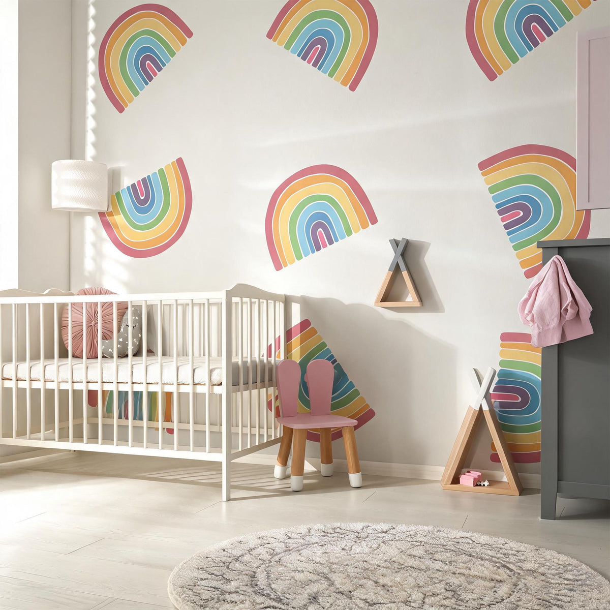 Rainbow Wall Decals Vinyl decal sheet flat-lay