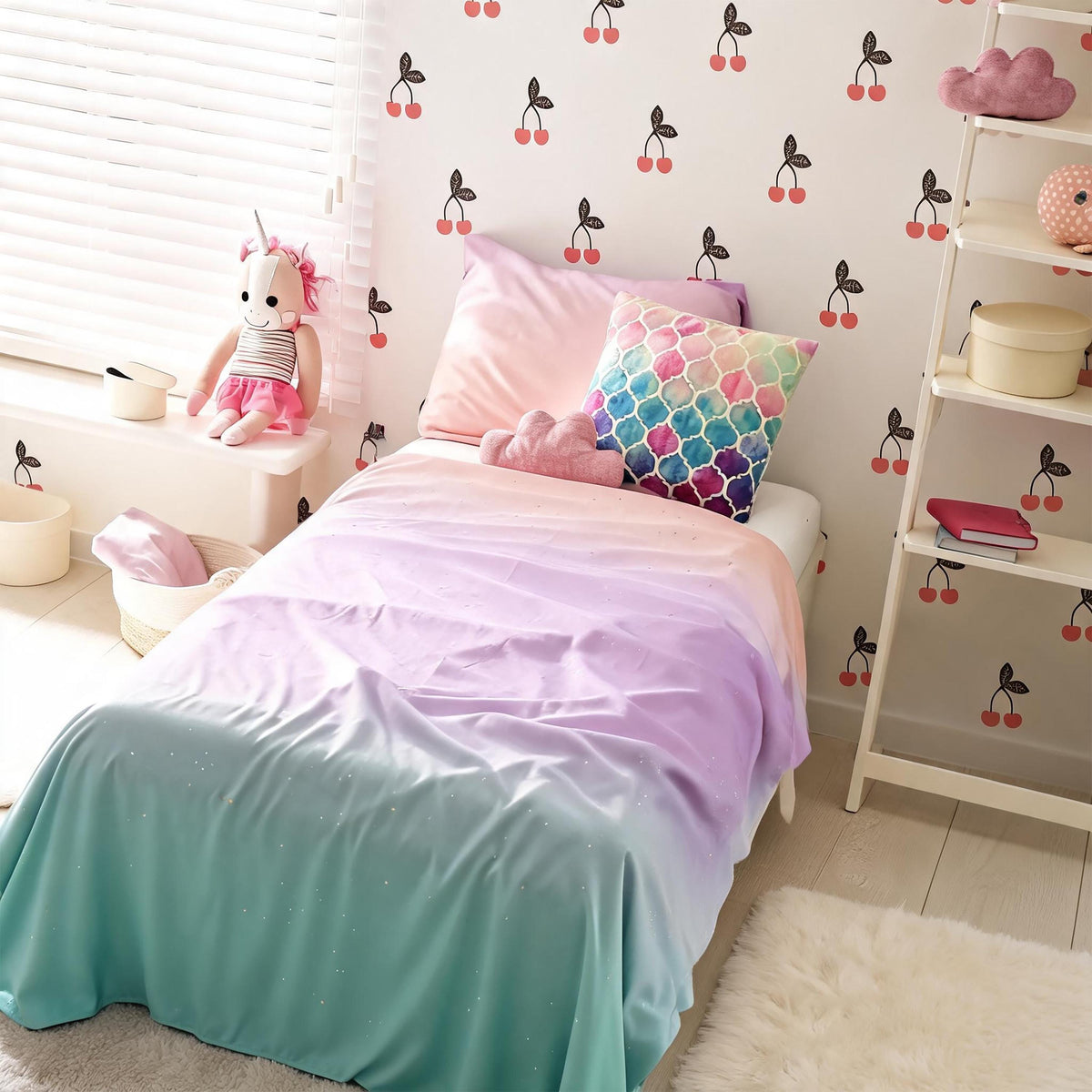 Cherry Wall Decals Vinyl shown in a home interior