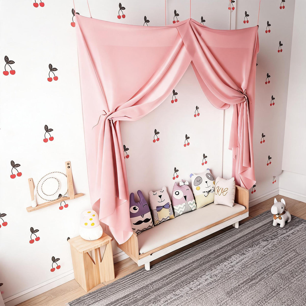 Cherry Wall Decals Vinyl displayed in a styled space