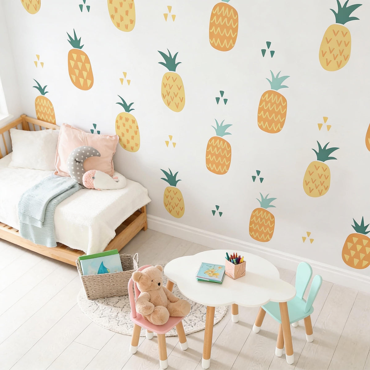 Pineapple Wall Decals Vinyl decal sheet flat-lay