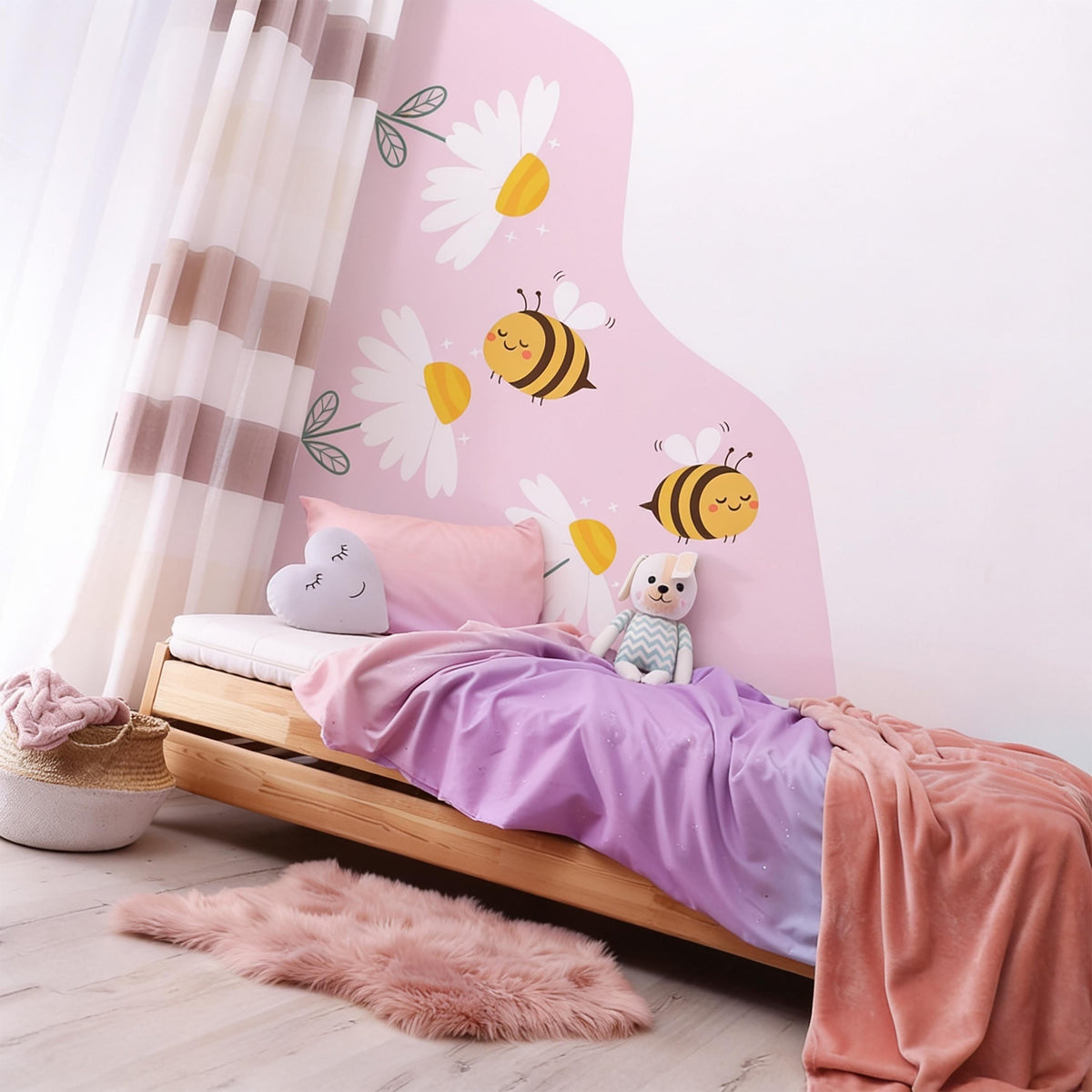 Bee Corner Wall Decal Vinyl decal sheet flat-lay