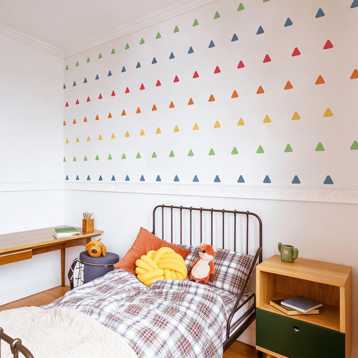 Colorful Shape Wall Decals styled in a room setting