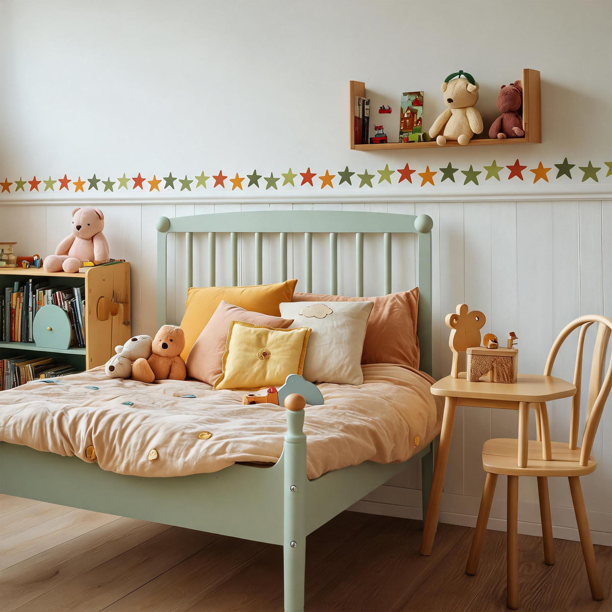 Star Wall Decal Border shown in a home interior