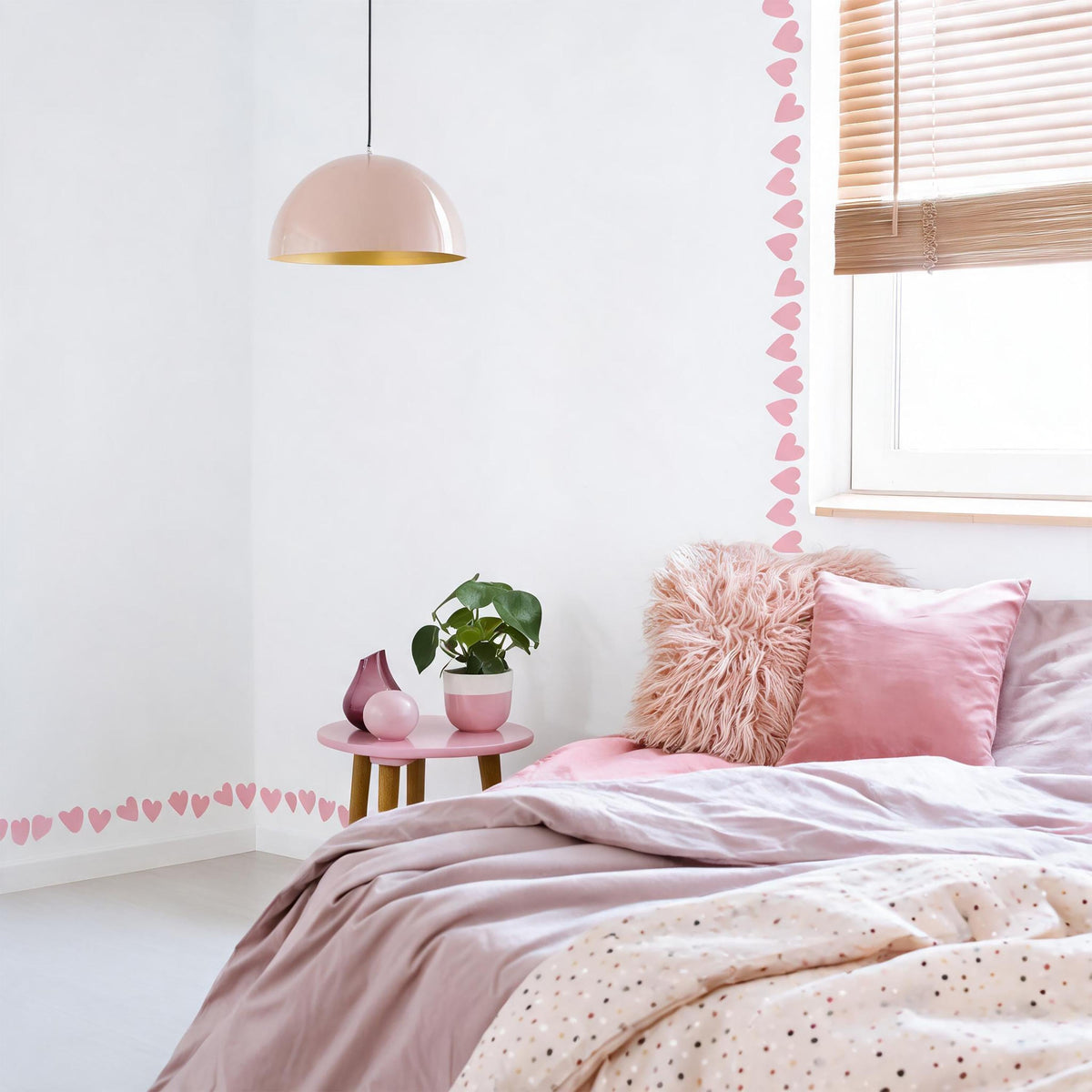 Heart Wall Decal Border decal sheet flat-lay