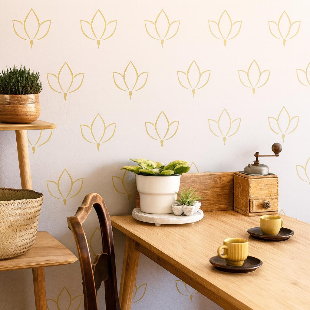 Lotus Wall Decals Set of 33 or close-up styled detail