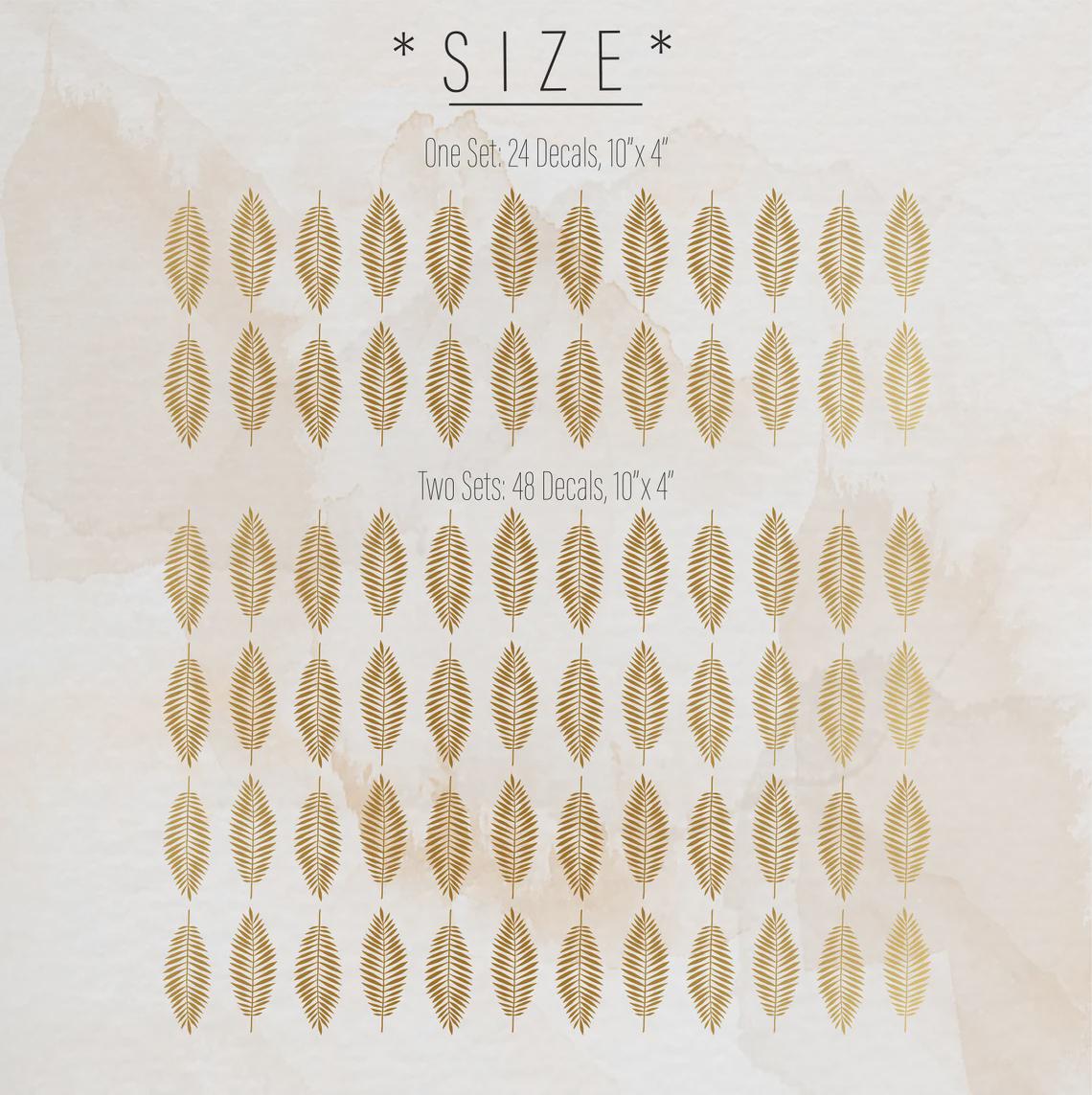 Leaf Wall Decals Set of 24 or shown in a home interior
