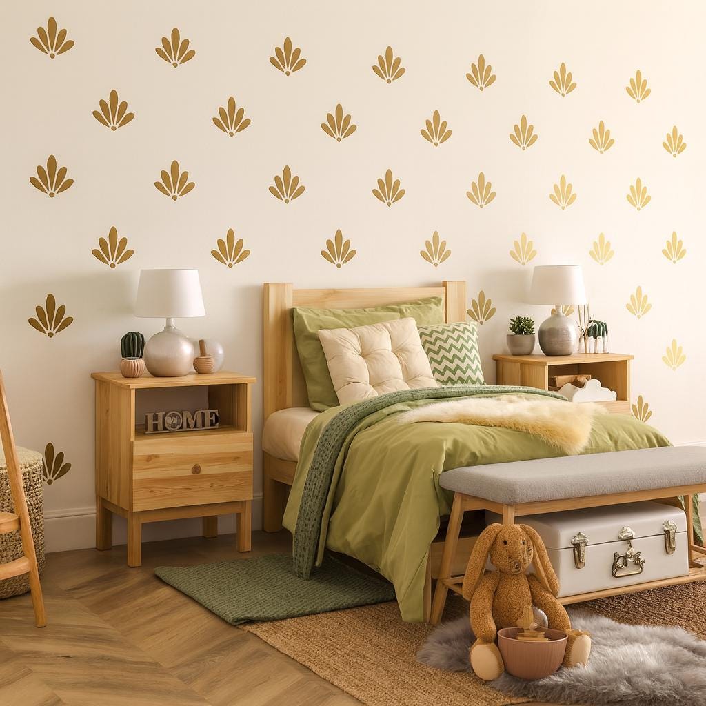 Boho Wall Decals Set of 36 or installed on a styled wall