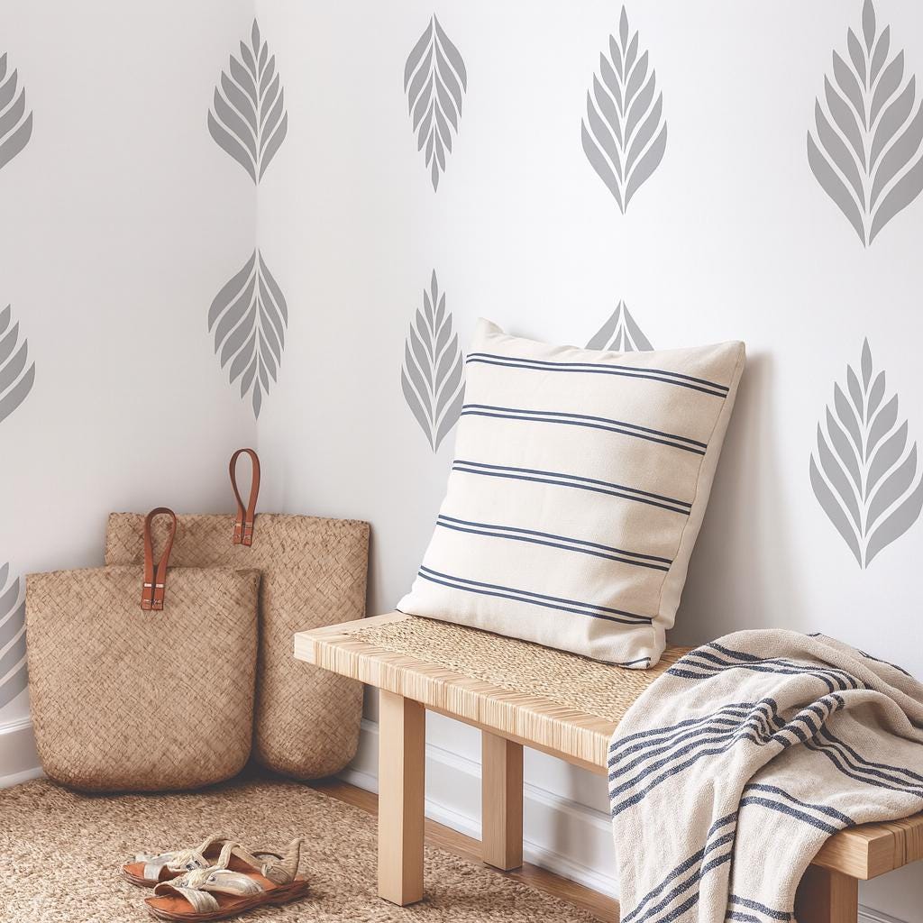 Leaf Wall Decals Set of 33 or decal sheet flat-lay