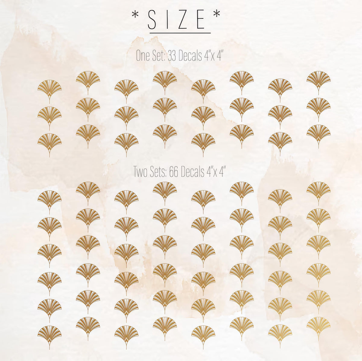 Palm Leaf Wall Decals Set of 33 or arranged on a feature wall