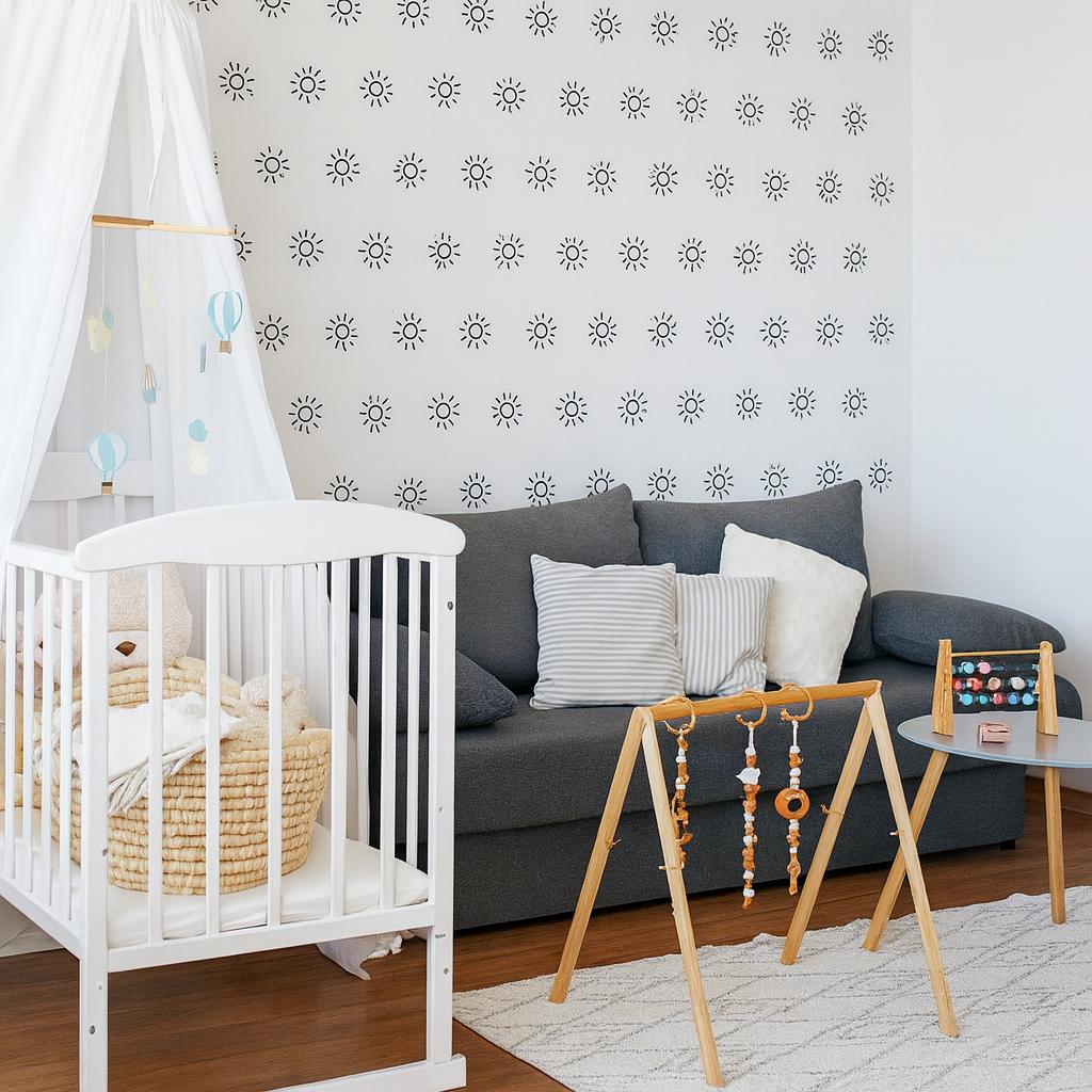 Sun Wall Decals Set of 45 or arranged on a feature wall