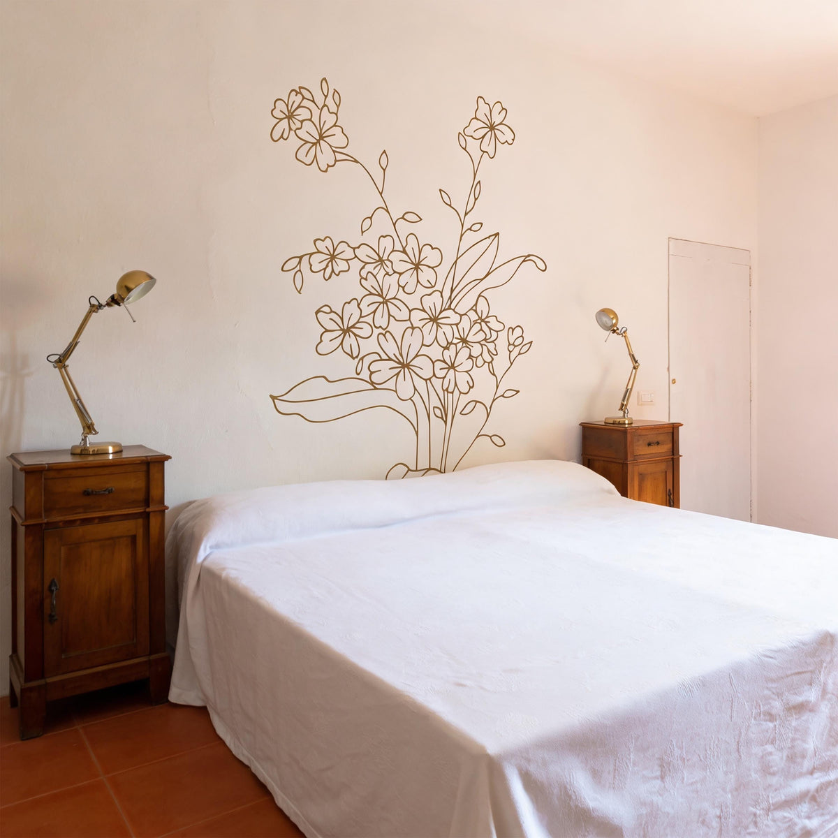 Floral Bouquet Wall Decal shown in a nursery setting
