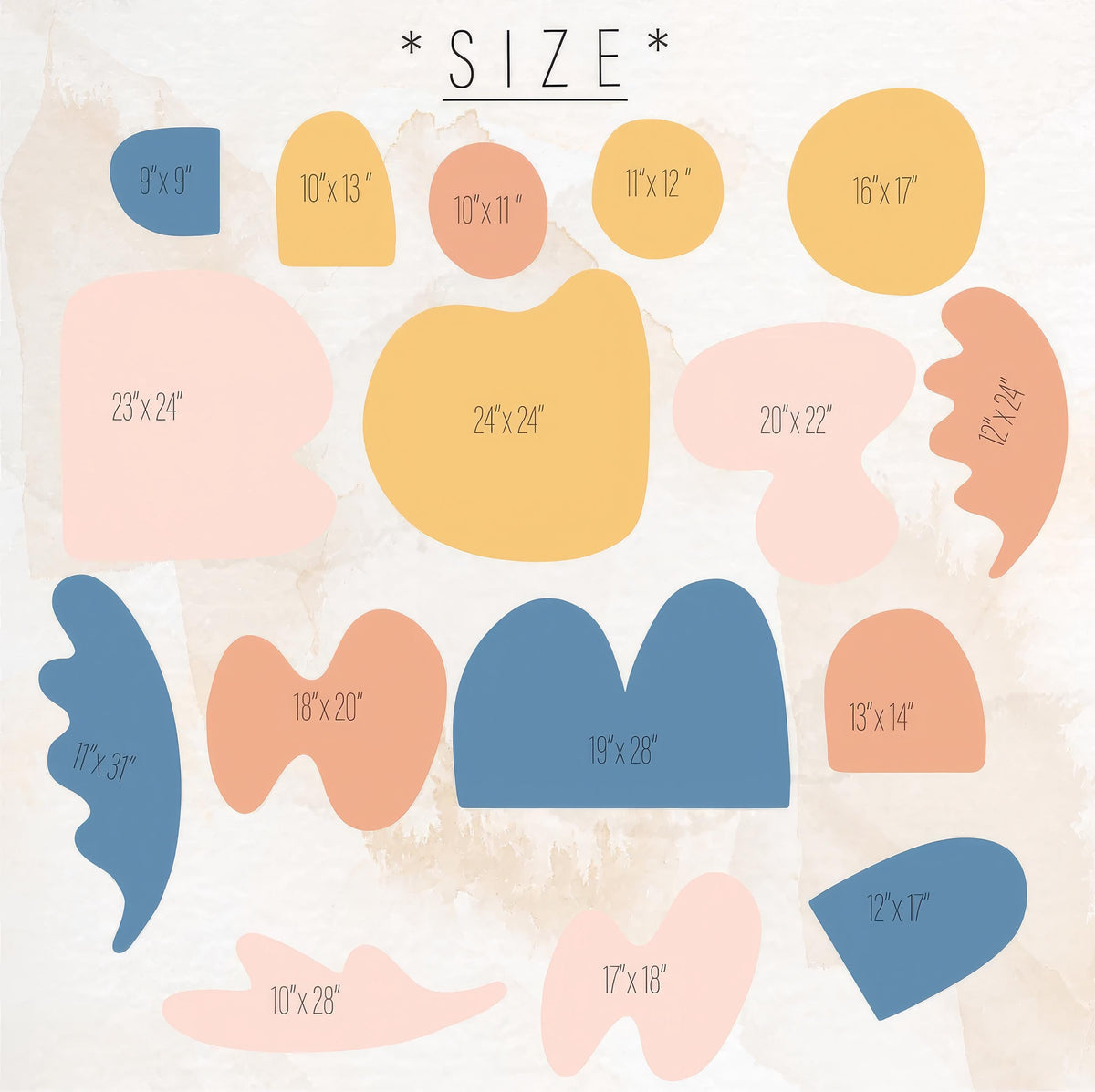 Close-up detail of abstract wall decals matte vinyl finish