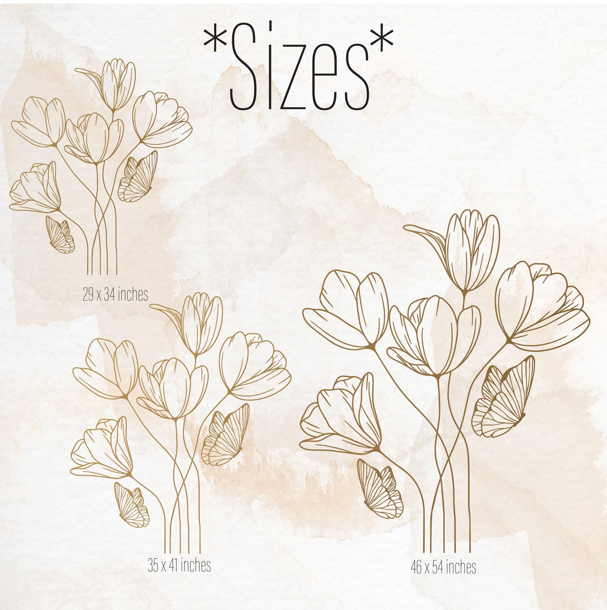 Wildflower Bouquet Wall Decal shown in a nursery setting