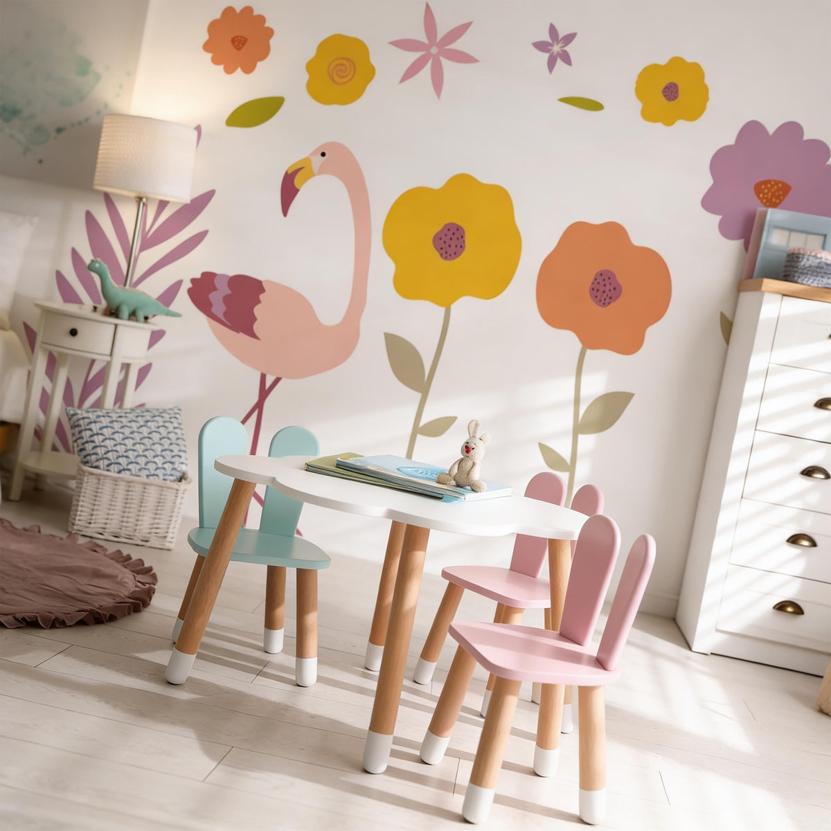 Flamingo Wall Decals decal sheet flat-lay