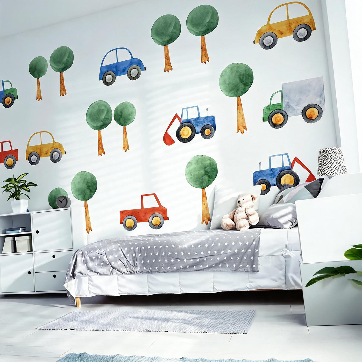 Vehicle Wall Decals Vinyl size reference on a wall