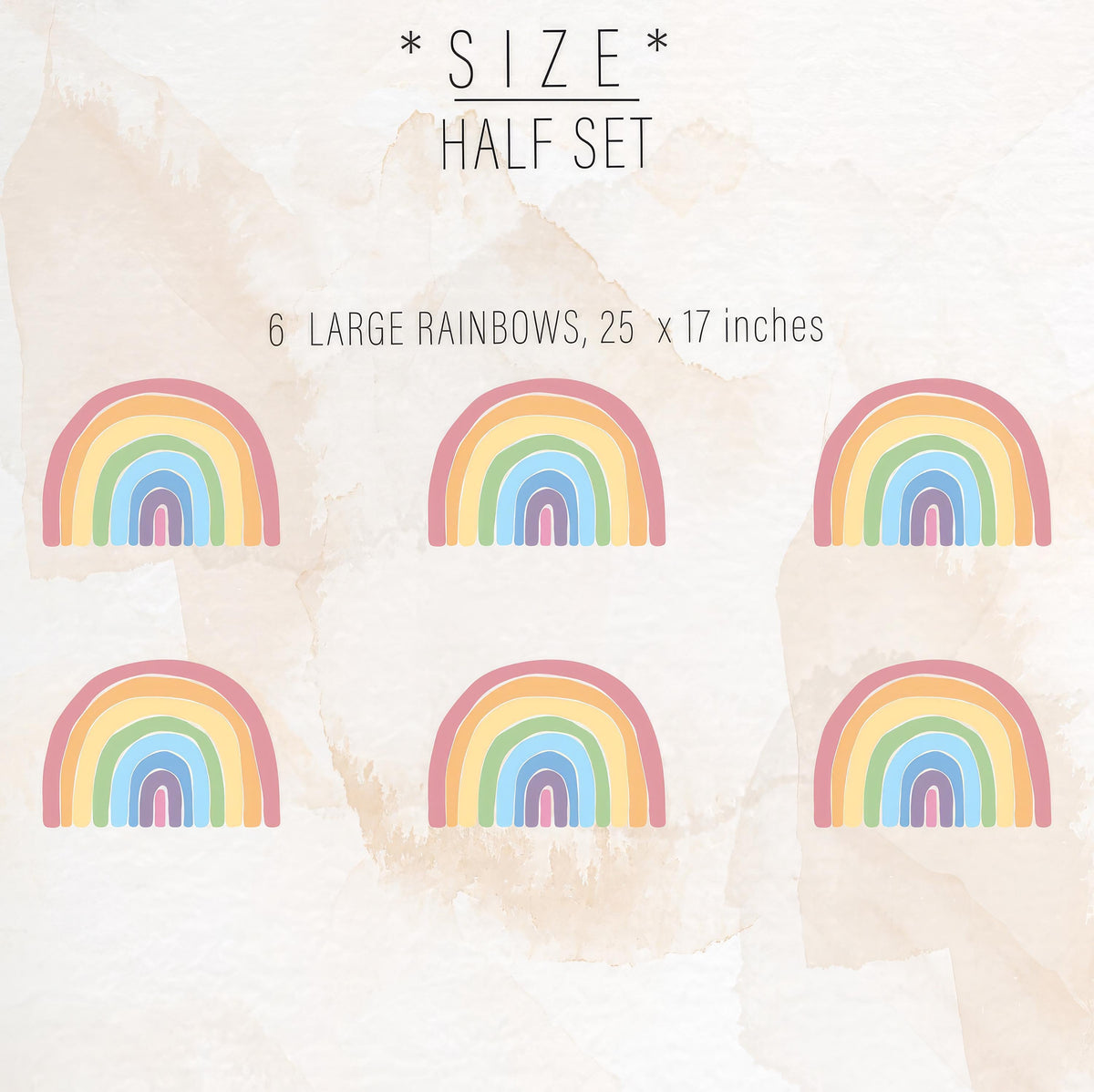Rainbow Wall Decals Vinyl shown in a home interior