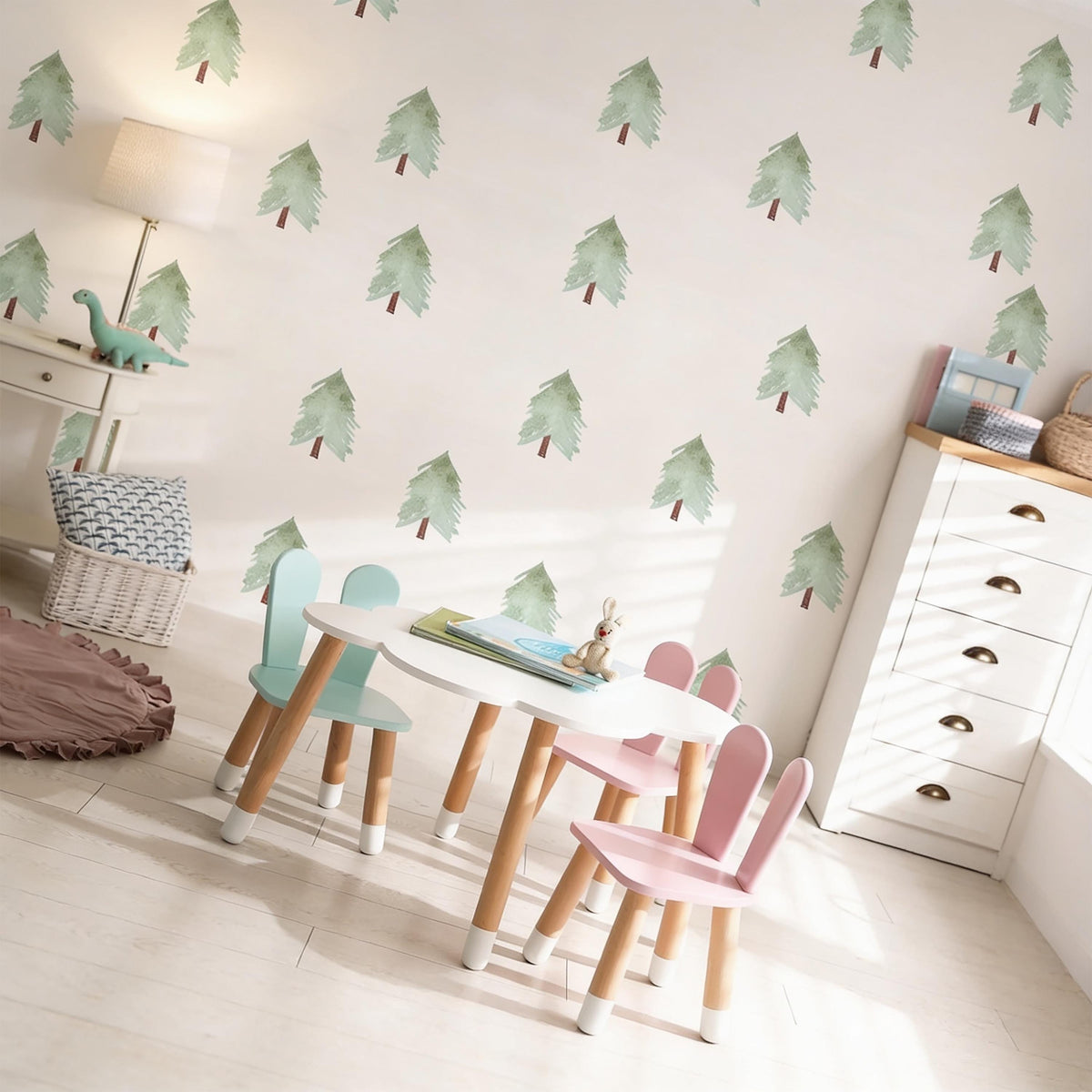Pine Tree Wall Decals Vinyl decal sheet flat-lay