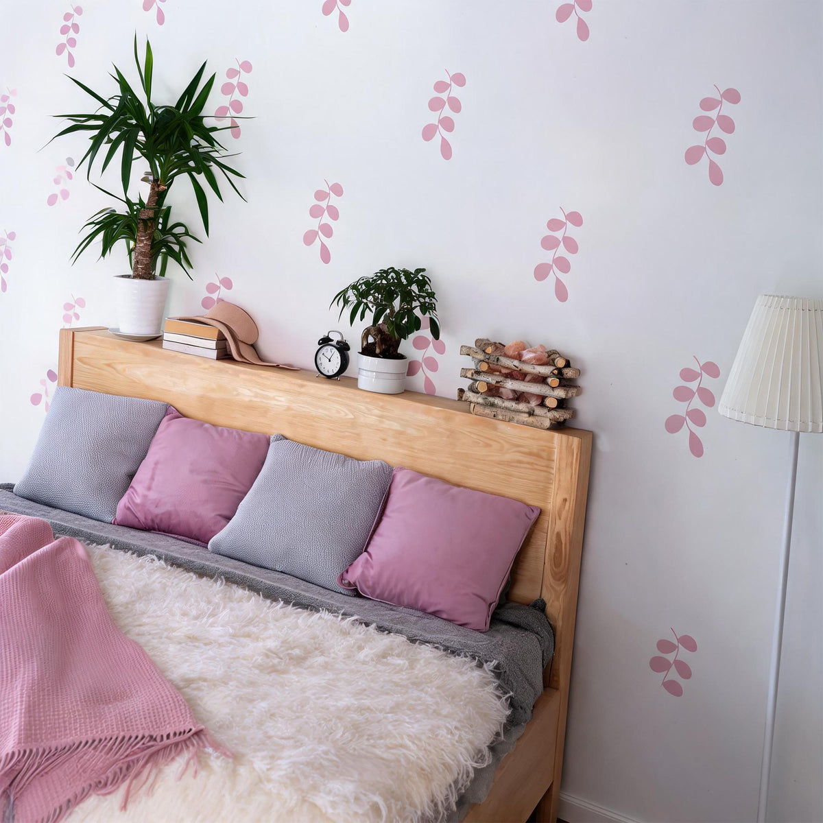 Leaf Wall Decals on a feature wall