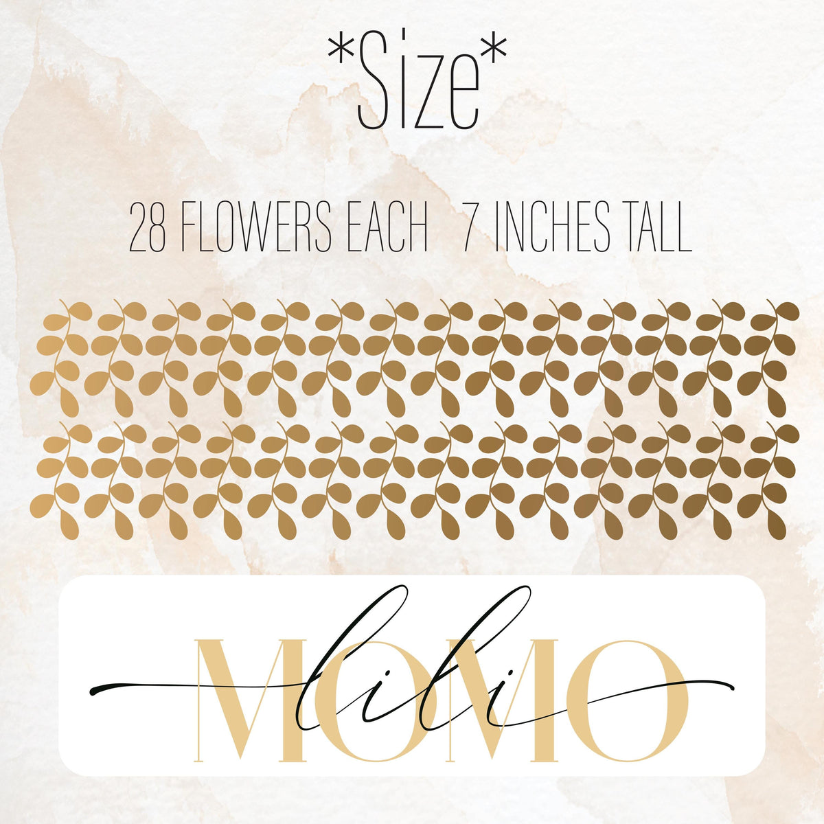 Color and size reference for Leaf Wall Decals