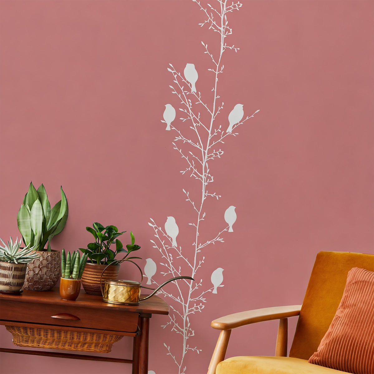 Garland Wall Decal displayed in a styled space