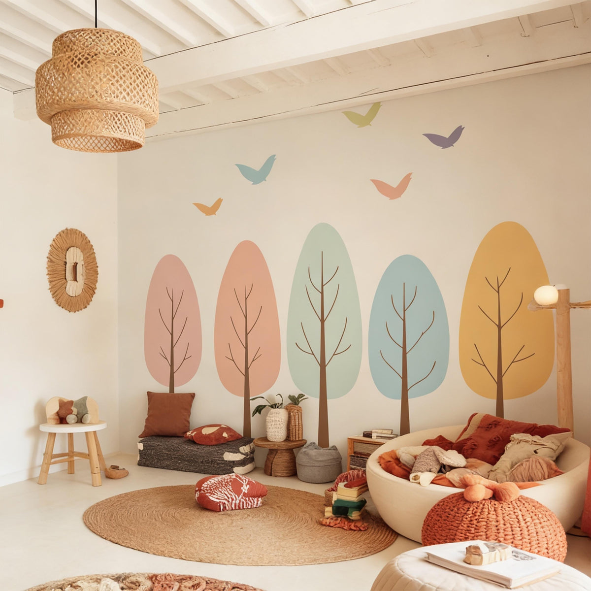 Tree Wall Decal Set displayed in a styled space